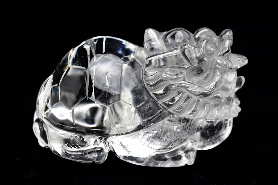 龍亀（ロングイ）天然水晶【約258.8g】◇透明・美品・正財運を高める