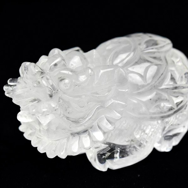 龍亀（ロングイ）天然水晶【約224.5g】◇透明・美品・正財運を高める