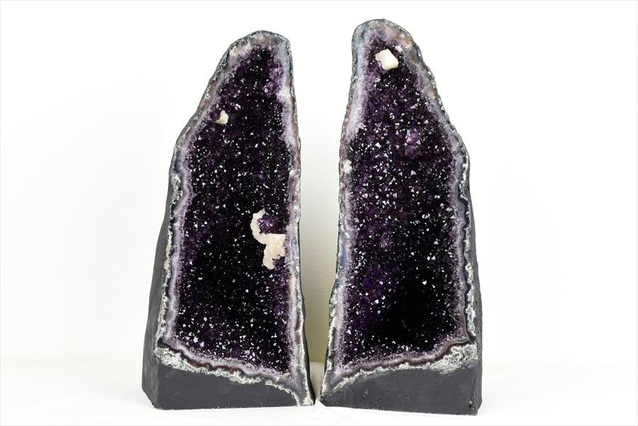 アメジスト ペアドーム アメジストジオード 紫水晶｜置物｜インテリア