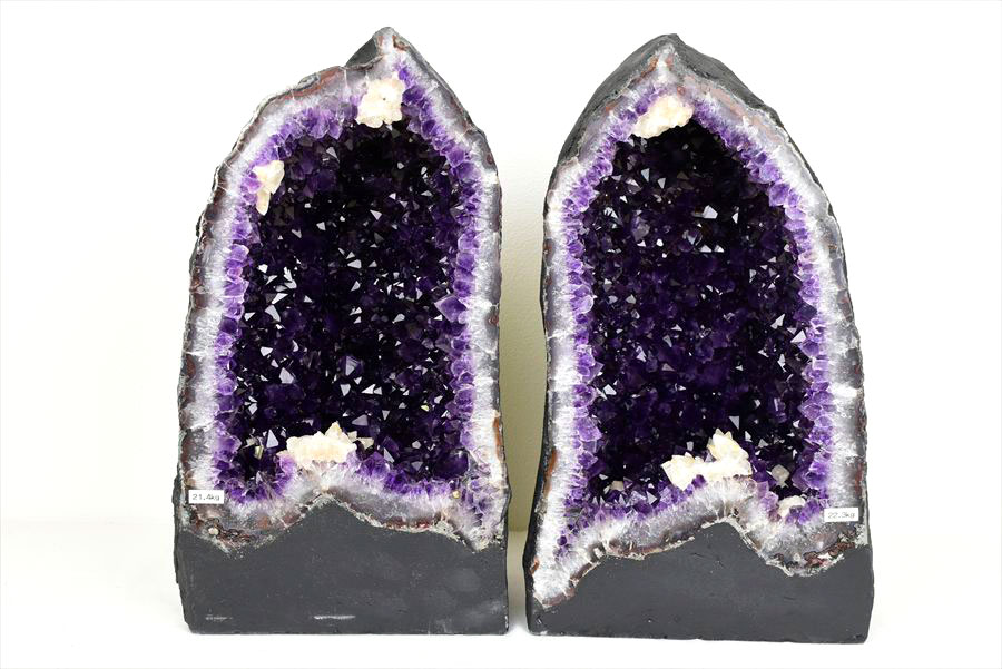 アメジスト ペアドーム アメジストジオード 紫水晶｜置物｜インテリア