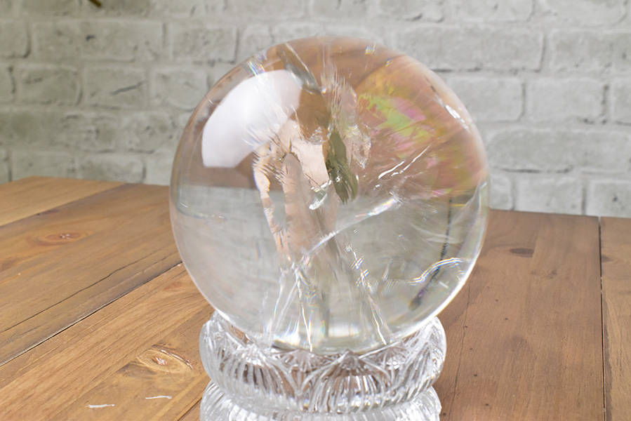 最高級天然水晶丸玉 レインボー水晶 大玉｜アップストーンオンビル