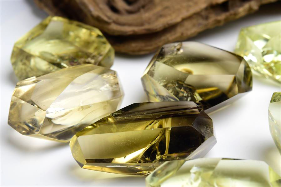 レインボー シトリン タンブル（磨き）｜虹入り黄水晶｜アップストーン