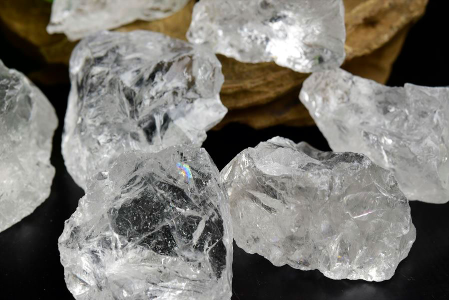 500gセット マダガスカル産 天然水晶 ラフカット原石｜ロック