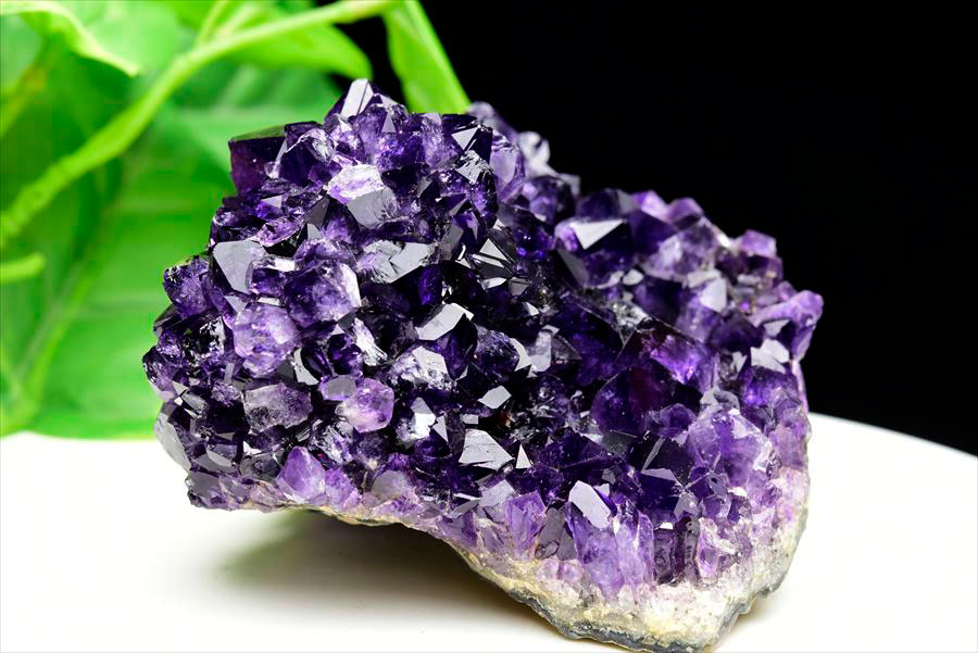 フラワーアメジスト クラスター 原石 ウルグアイ産 紫水晶 スタラクタイト