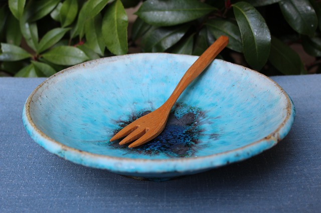 伊賀焼 小辻真一 青大皿 うつわ家膳｜人気作家、窯元を中心とした