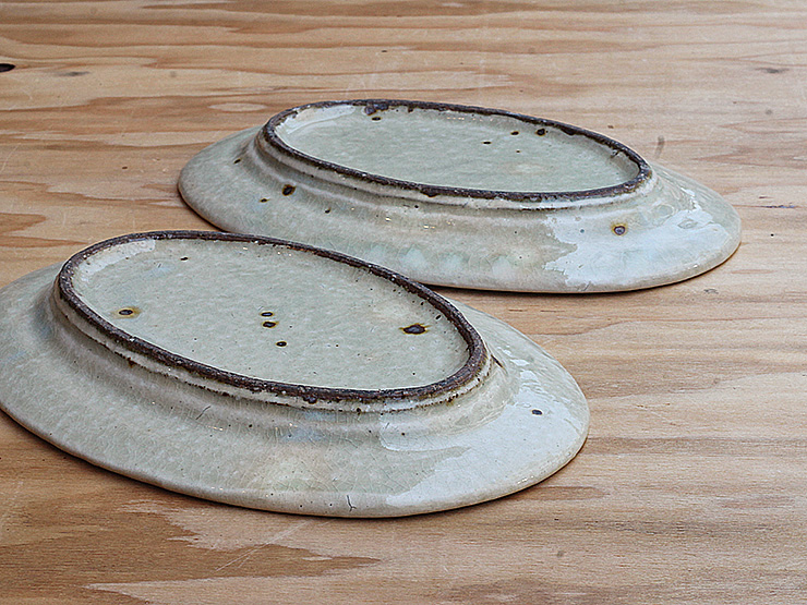 中村哲雄・粉引オーバル皿／中皿/中鉢｜和食器・種類／和食器通販