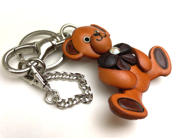 テディベア/くま バッグチャーム/アクセサリー 革/レザー メール便送料