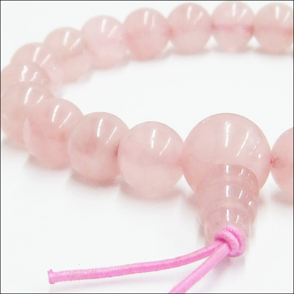 送料無料 ローズクォーツ ブレスレット 8mm 22粒 No.21②