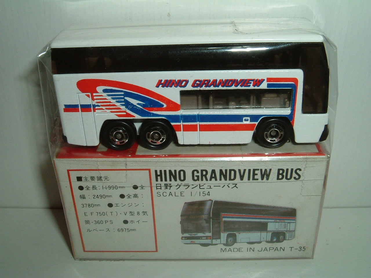 赤箱トミカ（絶版・日本製） No.1 日野 グランビューバス ビクトリー