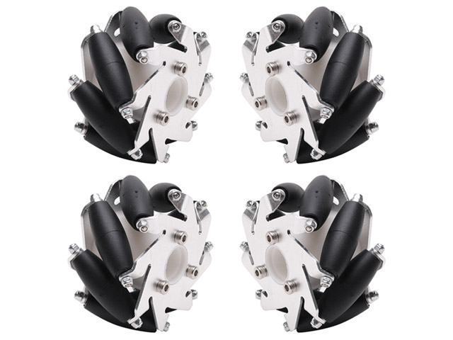 LEGO互換60mmアルミメカナムホイール4個セット (14144) : ロボット