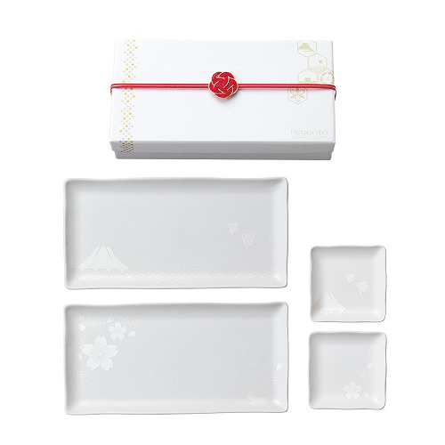 祝言 銀彩長角皿・豆皿ペア - 引出物・引菓子・プチギフトの「YAMAHI」.