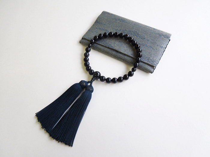 紺虎目石大丸片手数珠二五房共仕立 お数珠の安田念珠店へ｜総本山