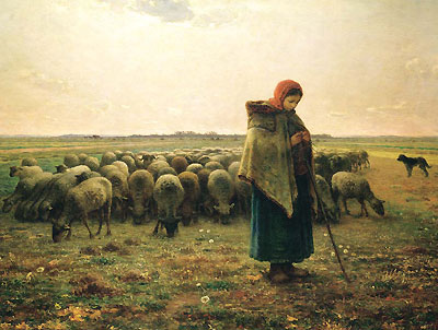 ミレー作 羊飼いの少女