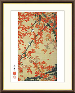 伊藤若冲作 日本の名画 紅葉小禽図