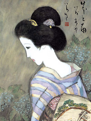 竹久夢二作 日本の名画 日本之雨