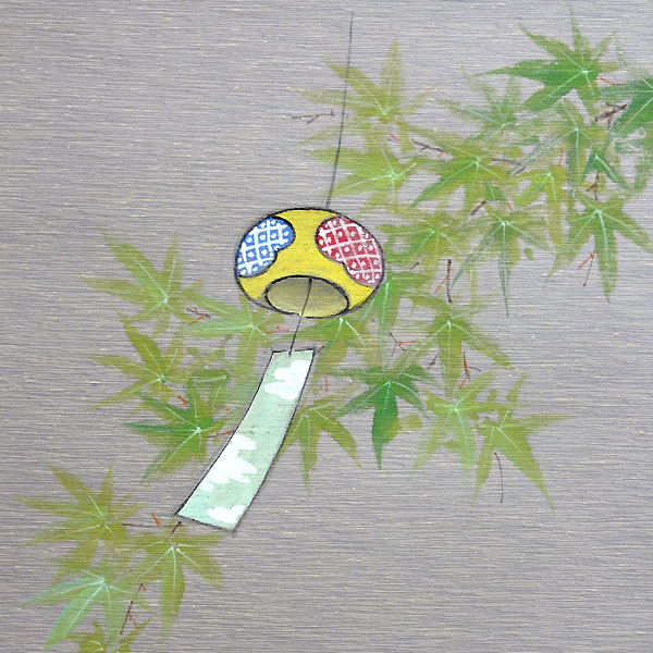 花鳥の掛け軸 中村琴水作 金魚