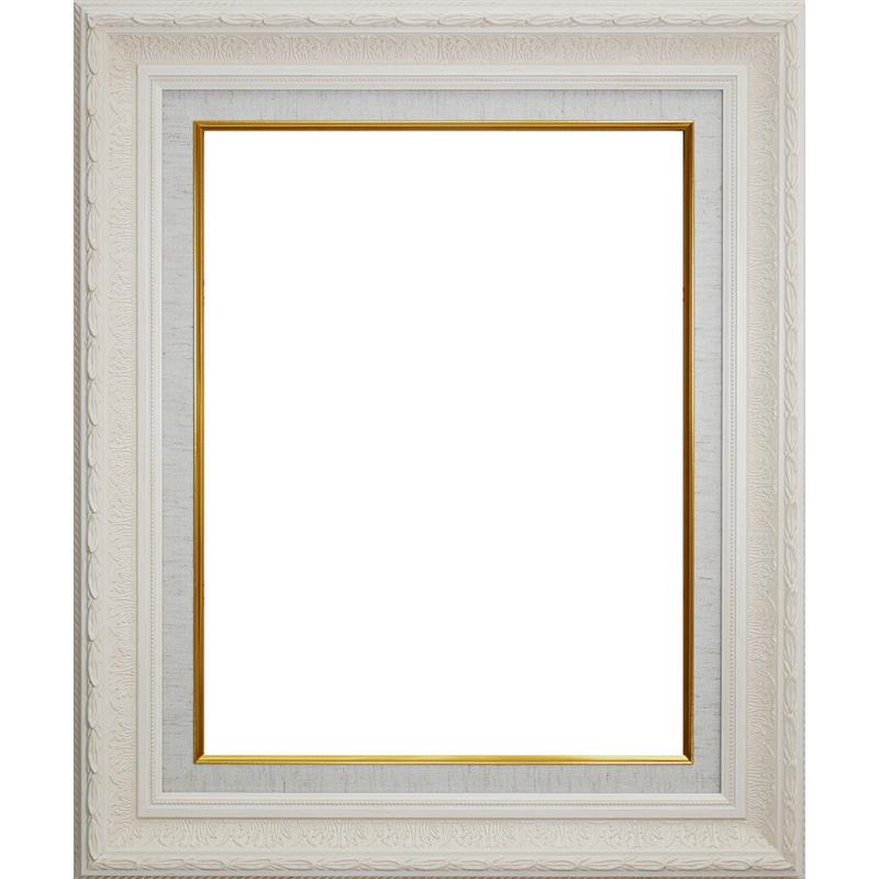 油彩額 5524 ホワイト F6 (410×319mm) アクリル付き | ゆめ画材