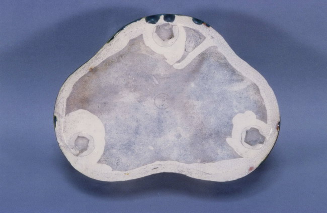 一宮市博物館データ検索システム｜加藤作助「青織部菓子器」