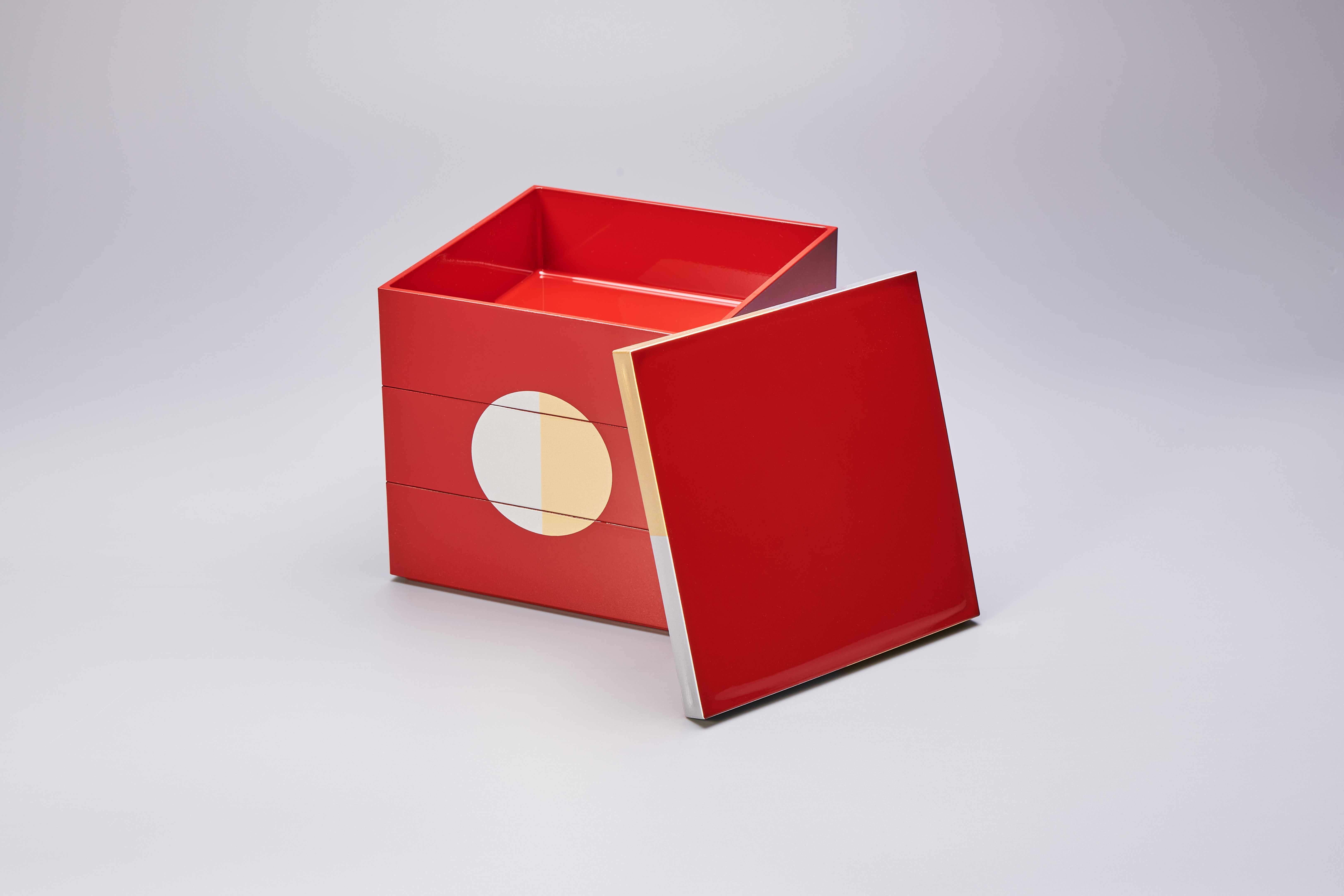 日月5.0三段重（朱）KT2241 | 山中塗（山中漆器）オフィシャルサイト