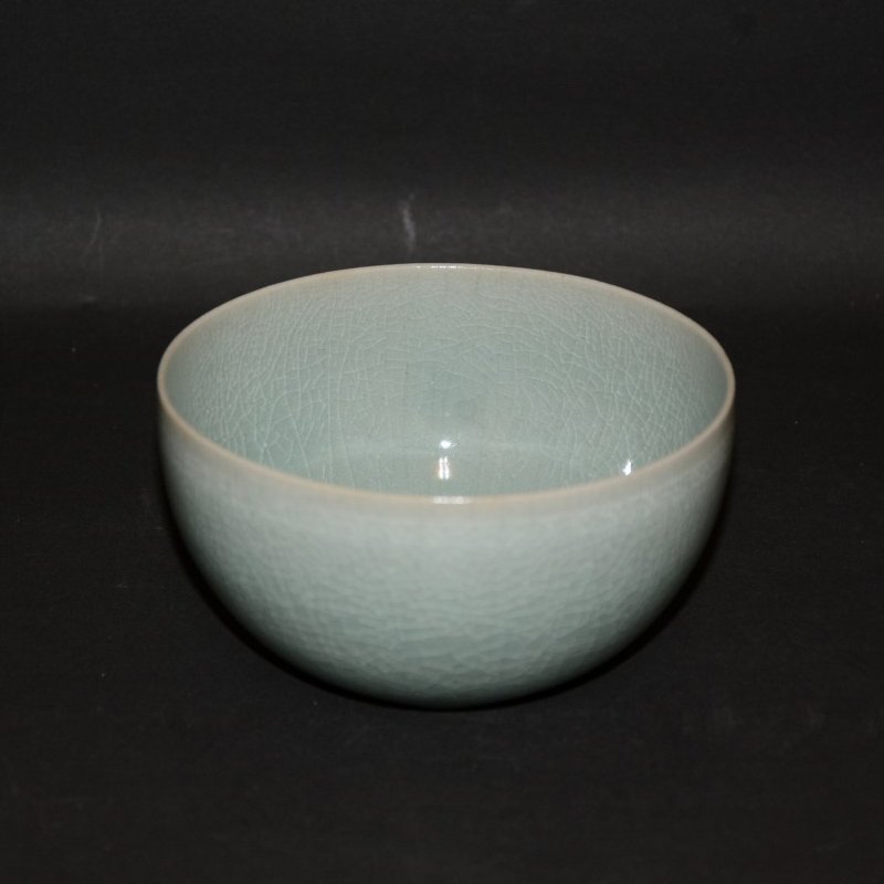 高麗青磁茶碗 韓国 人間文化財 柳海剛（ユヘガン）古物 35000円 美術