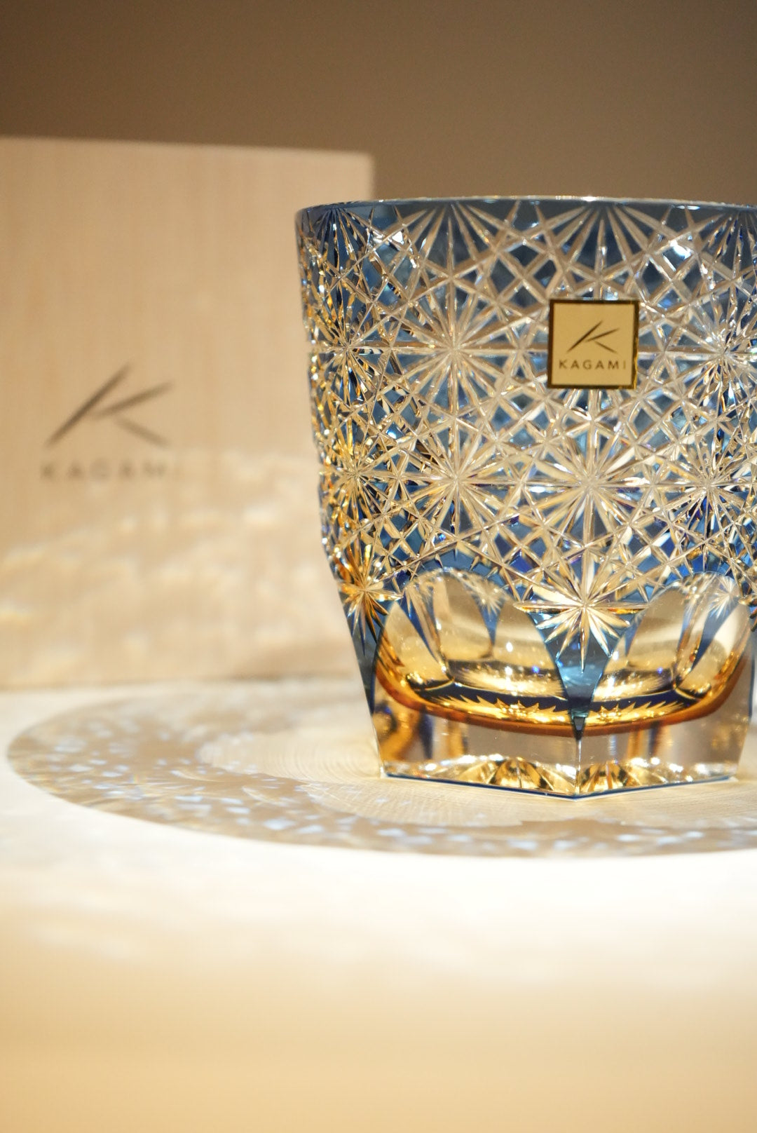 Kagami Crystal - Whisky Glass, Edo Kiriko Kasaneirome 