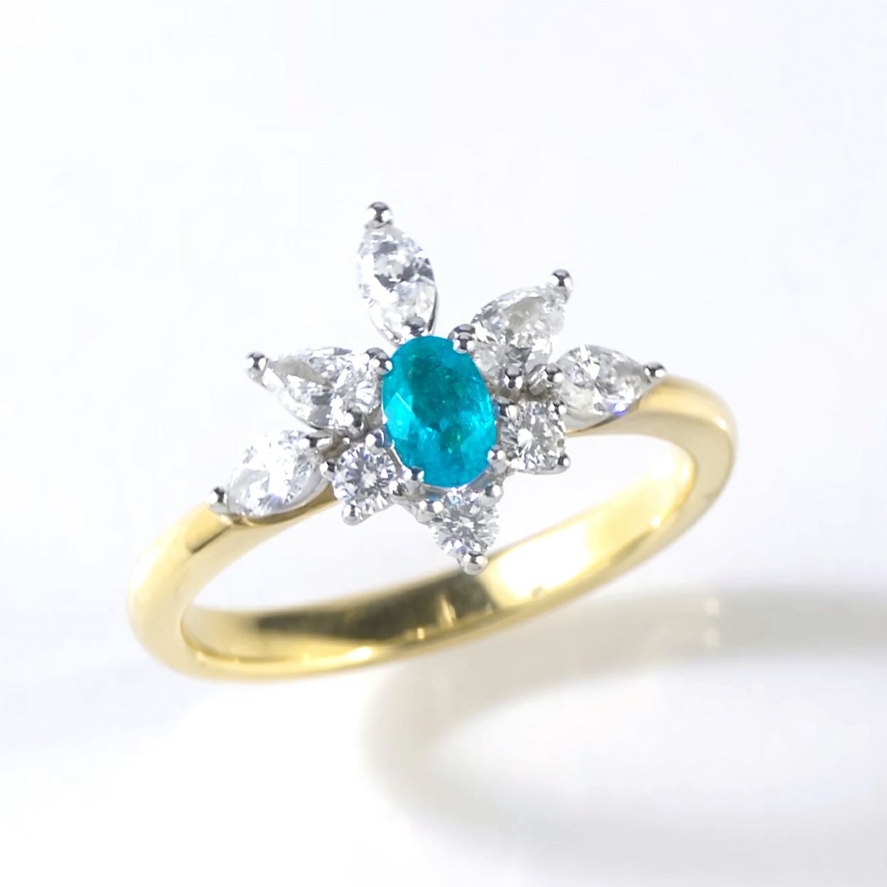 ブラジル産バターリャ鉱山パライバトルマリン0.95ctプラチナリング