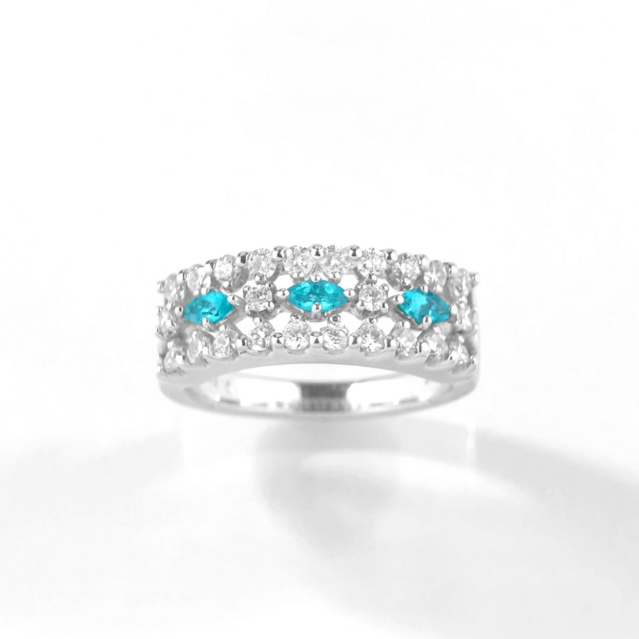 ブラジル産バターリャ鉱山パライバトルマリン0.197ctプラチナリング