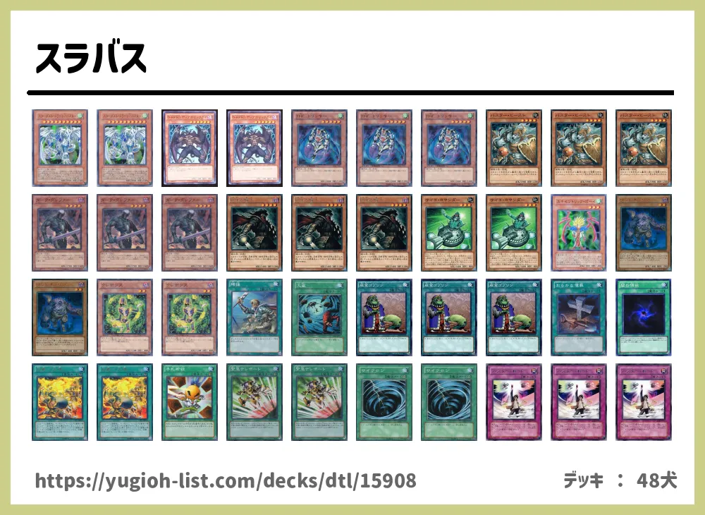 スラバス遊戯王デッキレシピ／（スラッシュ）バスター【ビートダウン