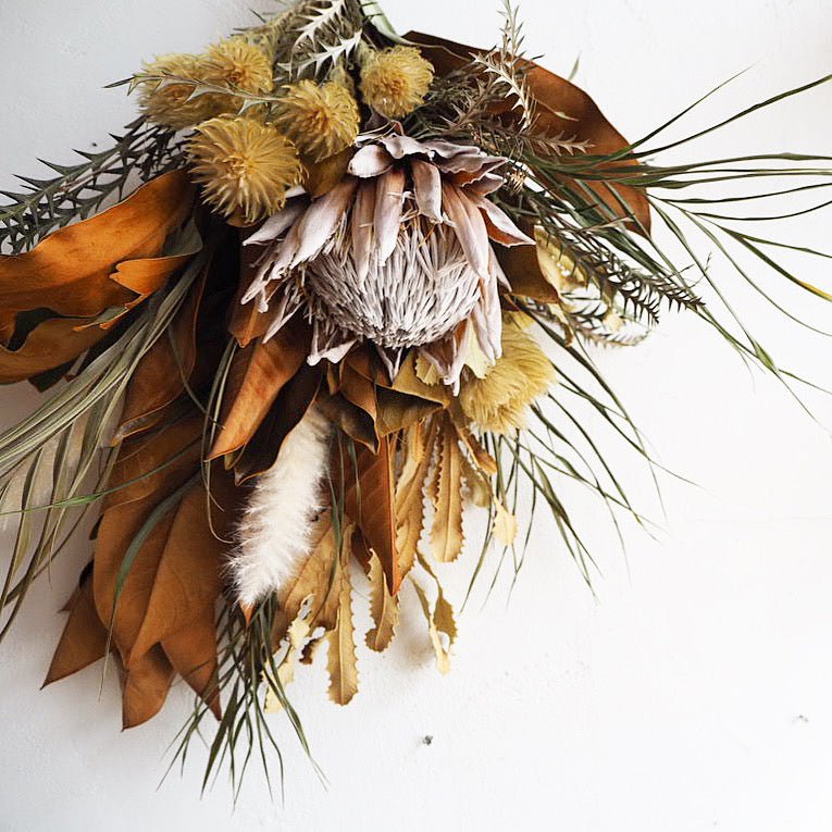 季節のスワッグL｜豪華なドライフラワーで彩る特別な空間に｜yuzuhanana