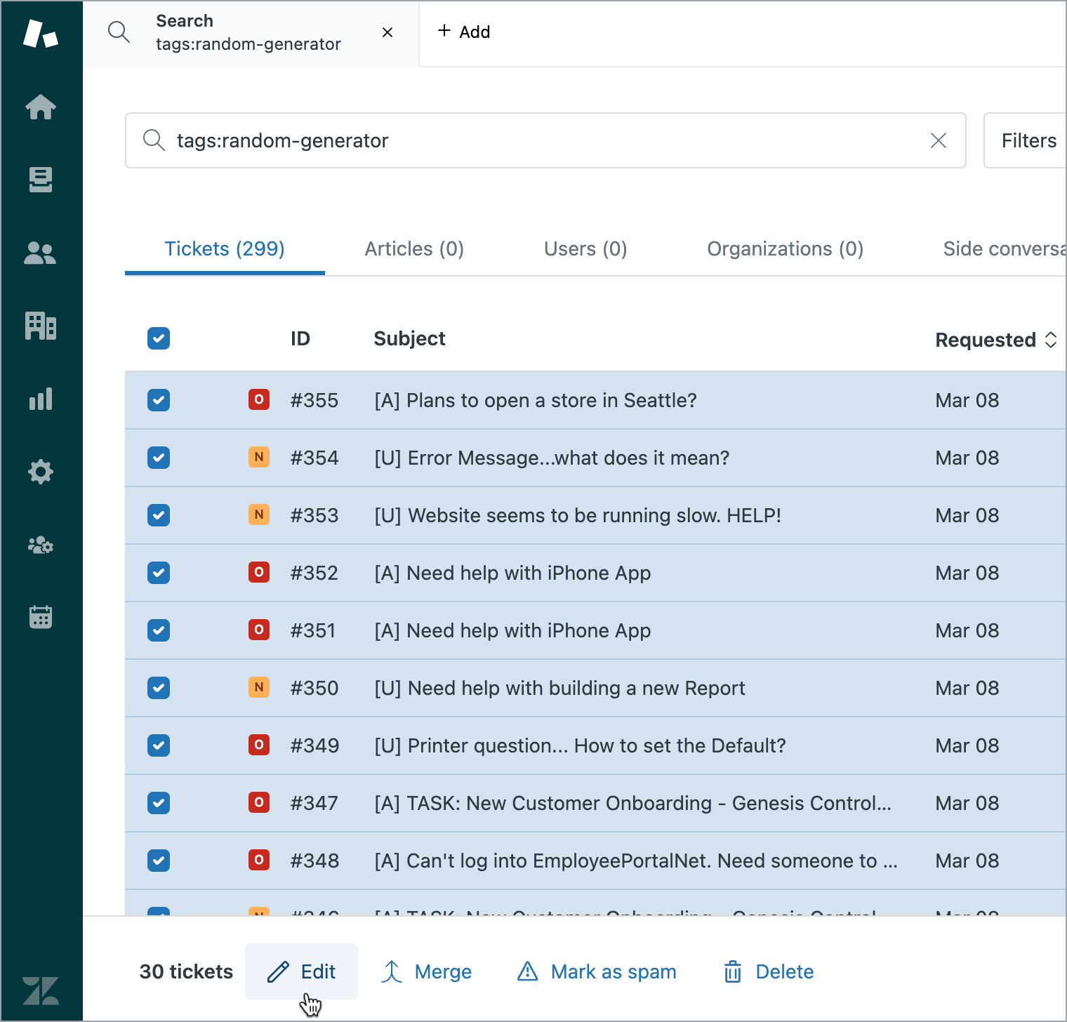 チケットタグの管理 – Zendeskヘルプ