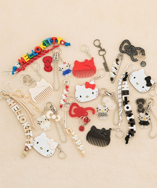 Me%（ミィパーセント） キーホルダー 「HELLO KITTY」リボンカラビナ