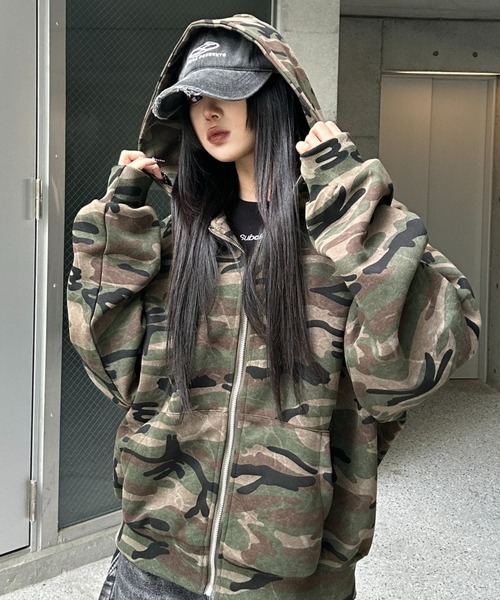 KsG パーカー オーバーサイズミリタリーパーカー レディース メンズ