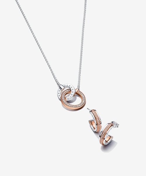 PANDORA（パンドラ） ネックレス Pandora Signature ツートーン ダブル