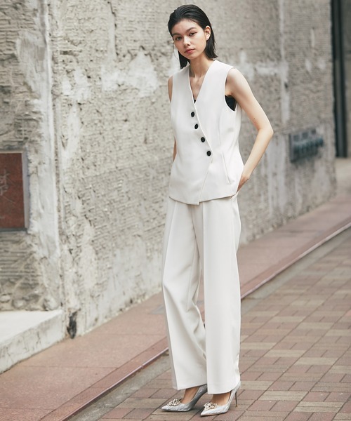 SMILE ORCHID（スマイルオーキッド） セットアップ Vネックジレ