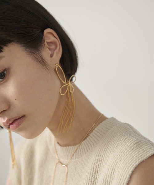 AIC. ピアス フラワーチェーンフリンジピアス レディース : ZOZOTOWN