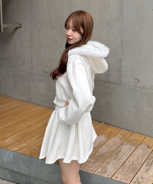 continuer de NICE CLAUP ワンピース 「上下SET」ファーパーカー