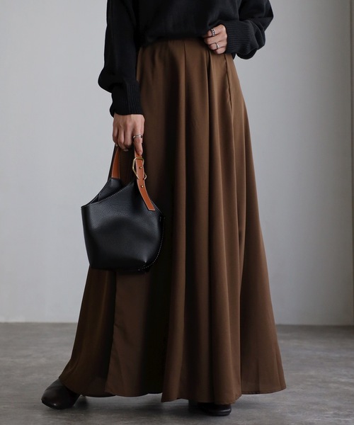 sakishimatokyo スカート ギンガムチェック/無地ボリュームフレア