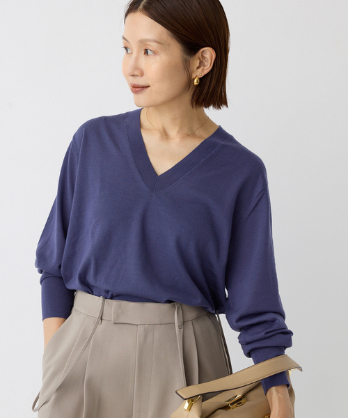 IENA（イエナ） ニット セーター 「追加」18G Vネックプルオーバー