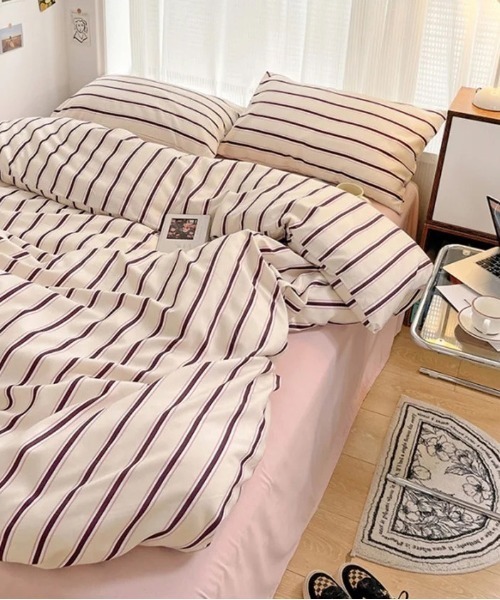 ベッド 寝具 「 ammy. / エイミードット 」 バイカラー ストライプ