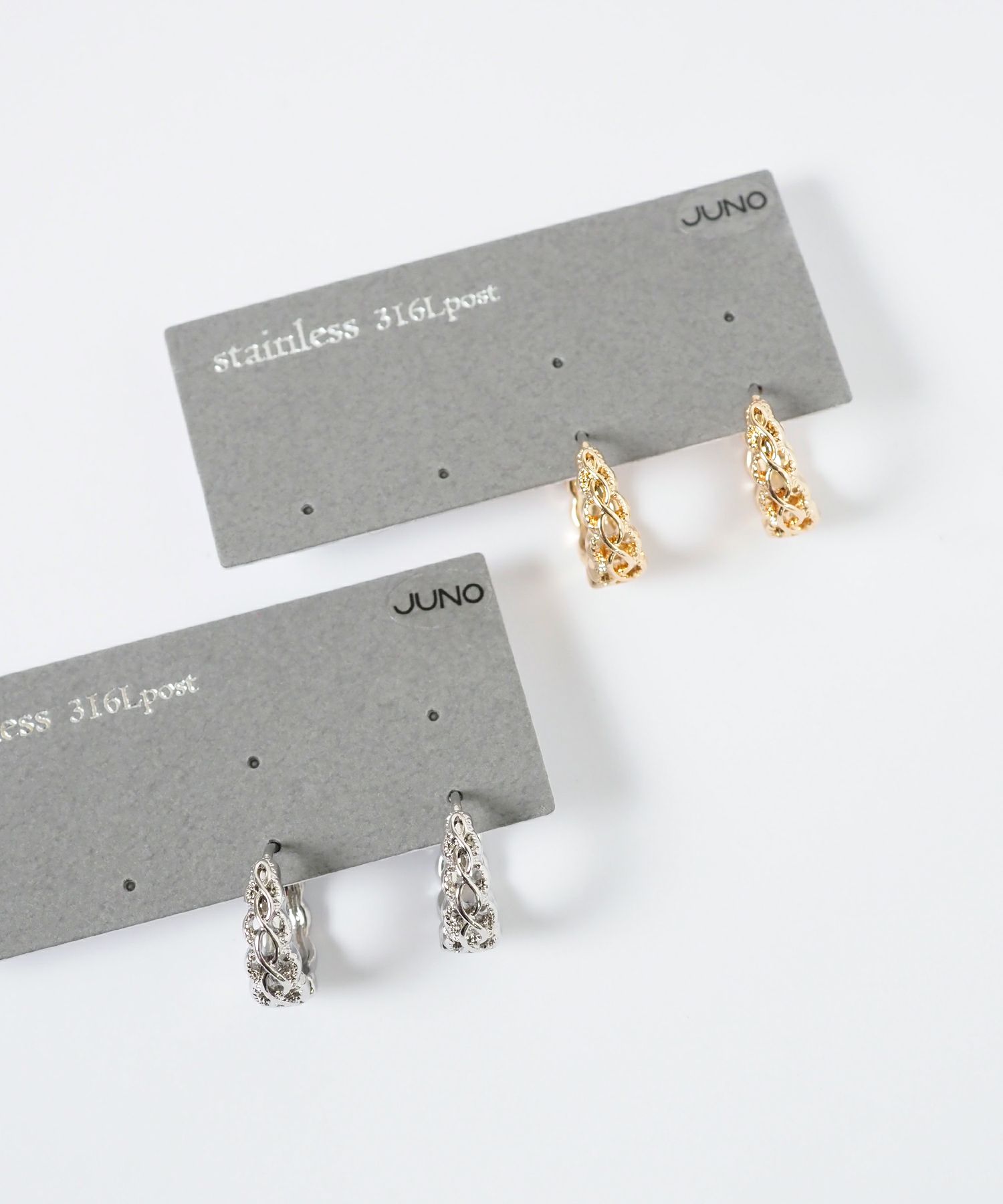 透かしツイストフープサージカルステンレスポストピアス | 【公式】MUK