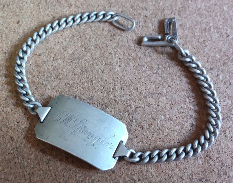 ヴィンテージ WWII 米軍 ID ブレスレット Sterling Silver仕様