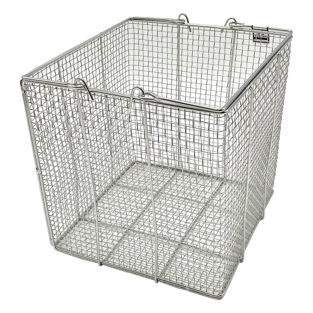 4-098-04 ステンレス角型洗浄カゴ 中 200×200×200mm SS200 【AXEL