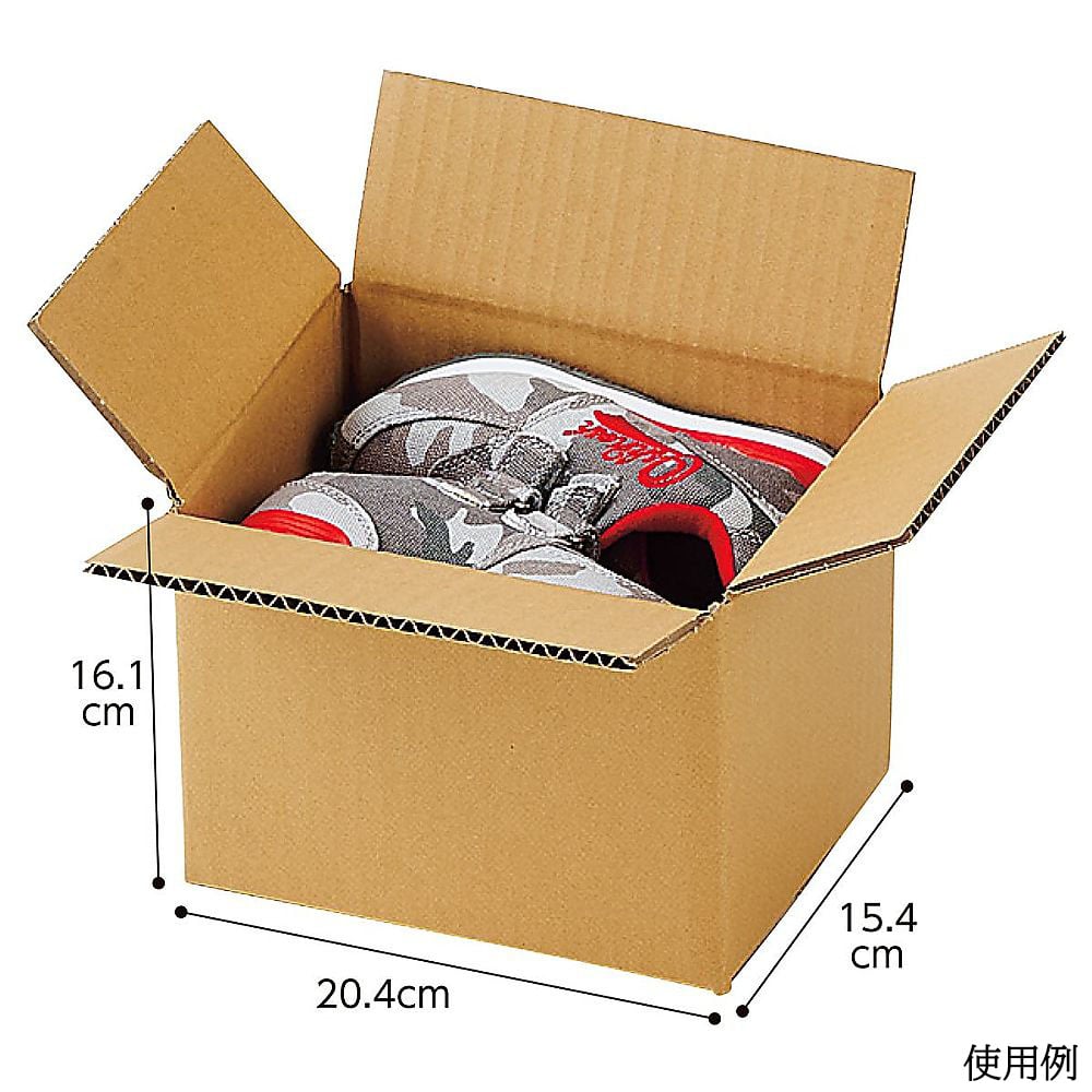 61-7329-77 ダンボールケース 20.4×15.4×16.1cm 入数10枚 61-318-1-1