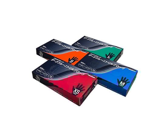 62-2177-07 プロテクガードダークブルーニトリルグローブM 1ケース