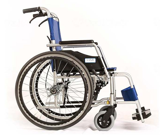 69-1203-60 G style車いす自走型 ブルー 座幅40cm J-101 【AXEL】 アズワン
