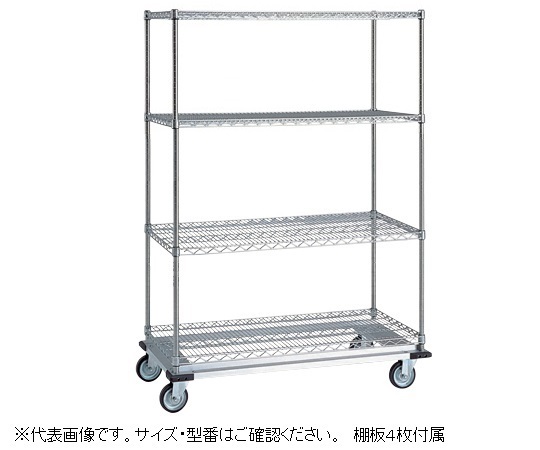 3-324-02 スーパーエレクターシェルフ ドーリー付 1558×663×2075mm