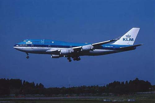 KLMオランダ航空 旧塗装 B747-406 PH-BFA 成田空港 1999年5月1日
