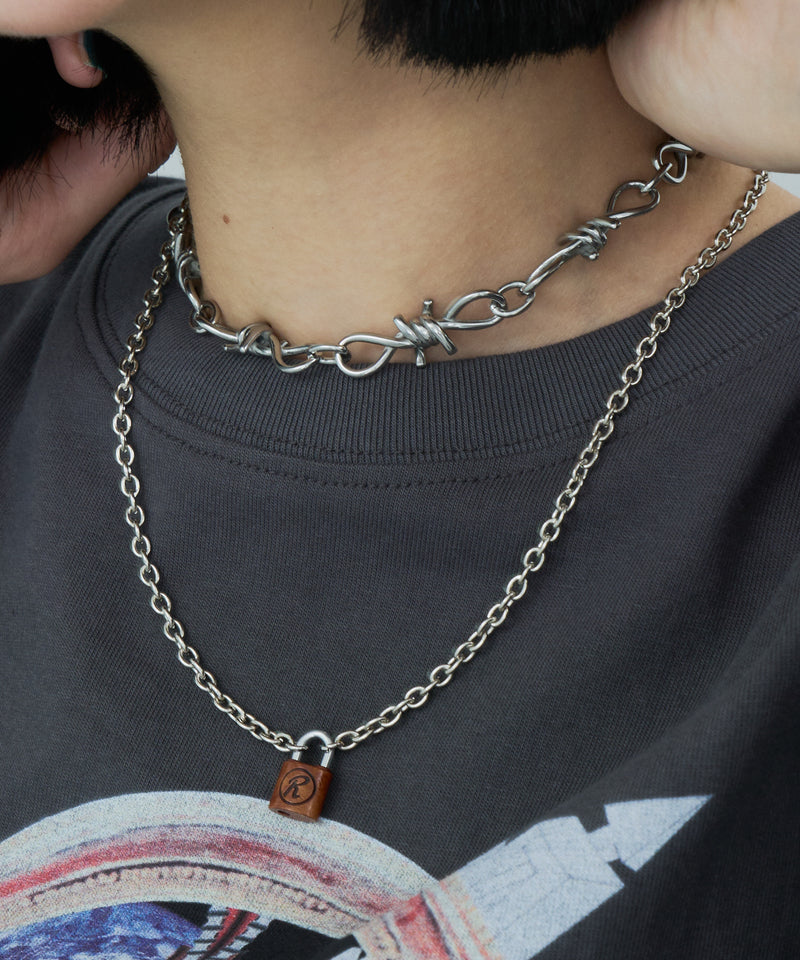 TSUGE×AIVER ウッドパドロックネックレス