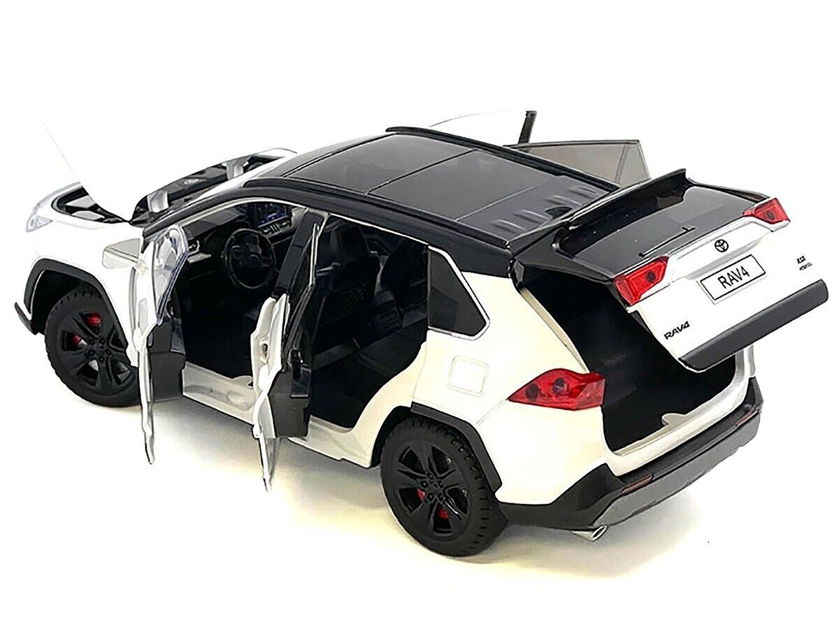Toyota Rav4 Hybrid XSE White 1:24 Scale Diecast Model MiJo