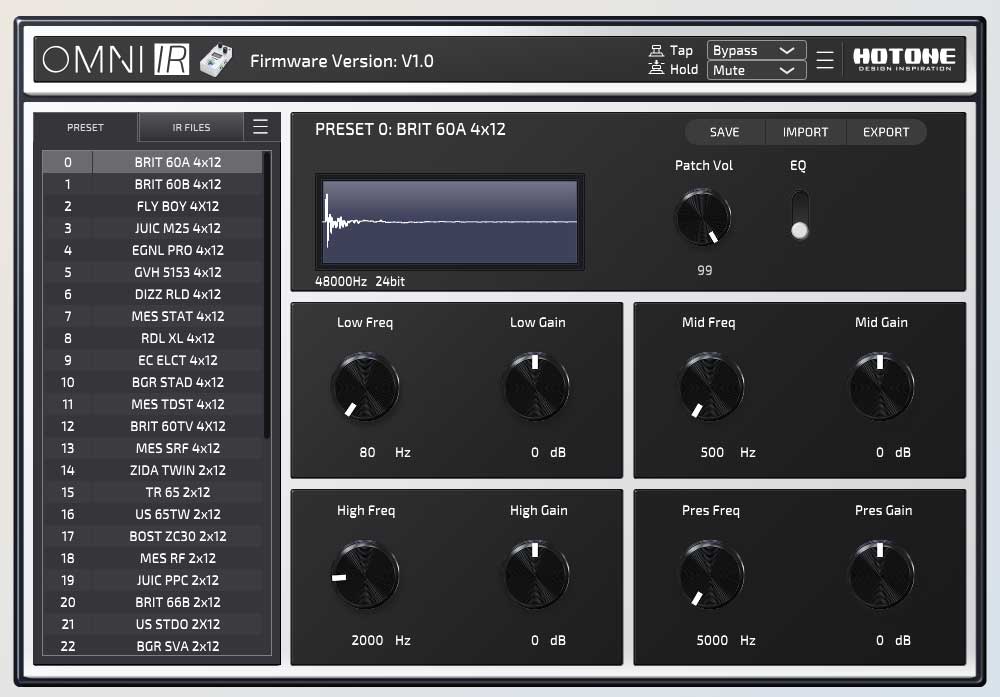 HOTONE | OMNI IR | キャビネット・シミュレーター | 製品情報